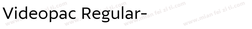Videopac Regular字体转换